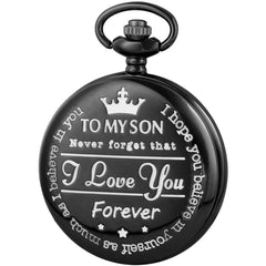 To My Son Quartz Pocket Chain Watch - A Heartfelt Heirloom and Timeless Bond