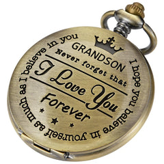 To My Son Quartz Pocket Chain Watch - A Heartfelt Heirloom and Timeless Bond