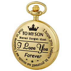 To My Son Quartz Pocket Chain Watch - A Heartfelt Heirloom and Timeless Bond