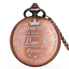 To My Son Quartz Pocket Chain Watch - A Heartfelt Heirloom and Timeless Bond