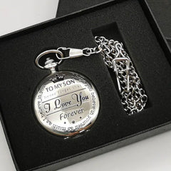 To My Son Quartz Pocket Chain Watch - A Heartfelt Heirloom and Timeless Bond