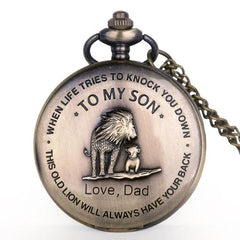 To My Son Quartz Pocket Chain Watch - A Heartfelt Heirloom and Timeless Bond