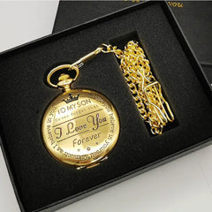 To My Son Quartz Pocket Chain Watch - A Heartfelt Heirloom and Timeless Bond