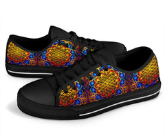 SpiritSole™ Low Top Shoe - Flower of Life - Fire & Water