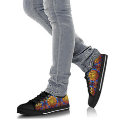 SpiritSole™ Low Top Shoe - Flower of Life - Fire & Water