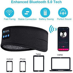 SleepSoundly™ Headband - Bluetooth Wireless Elastic Comfort for Restful Nights